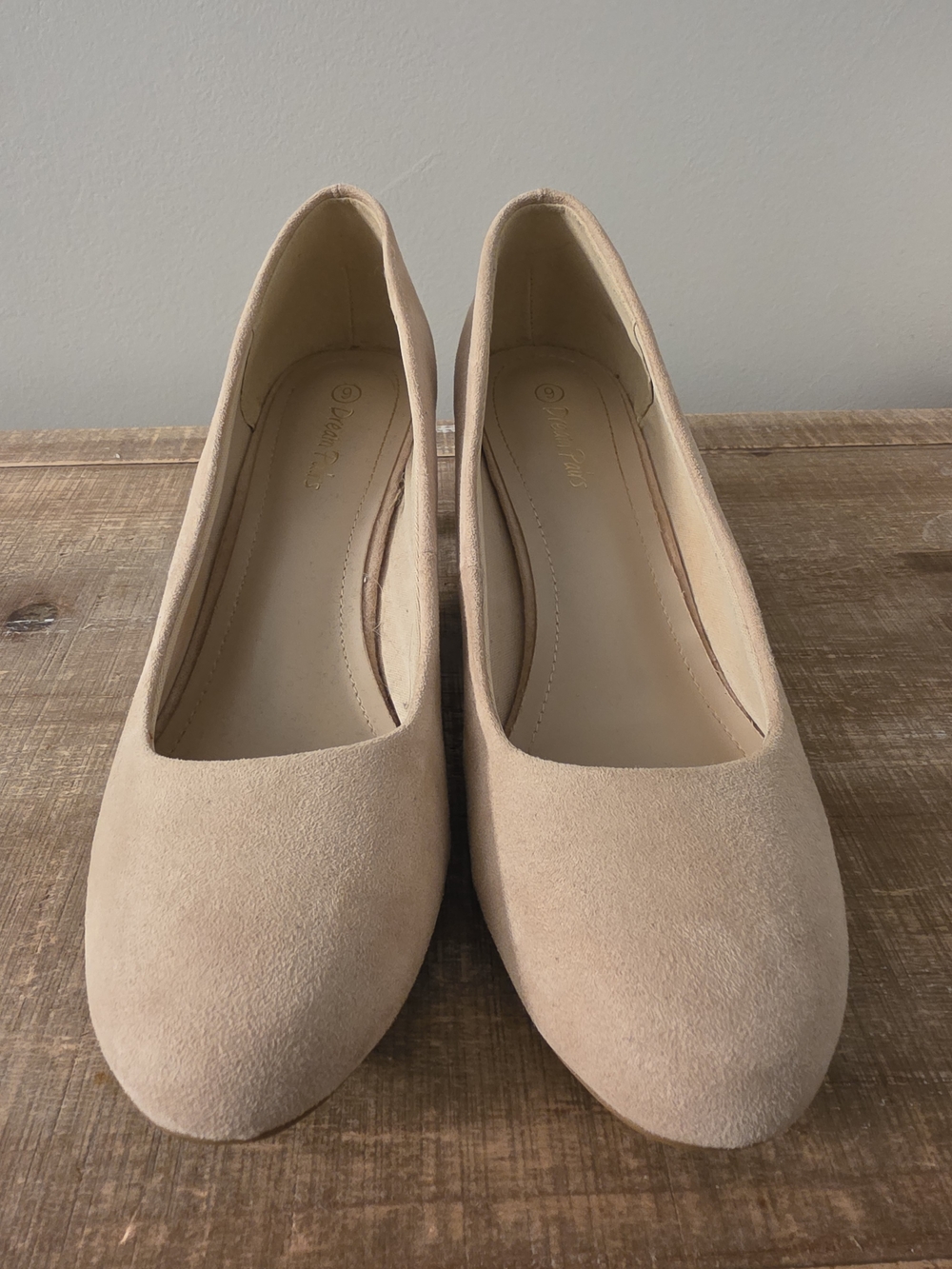 Nude Suede Pumps